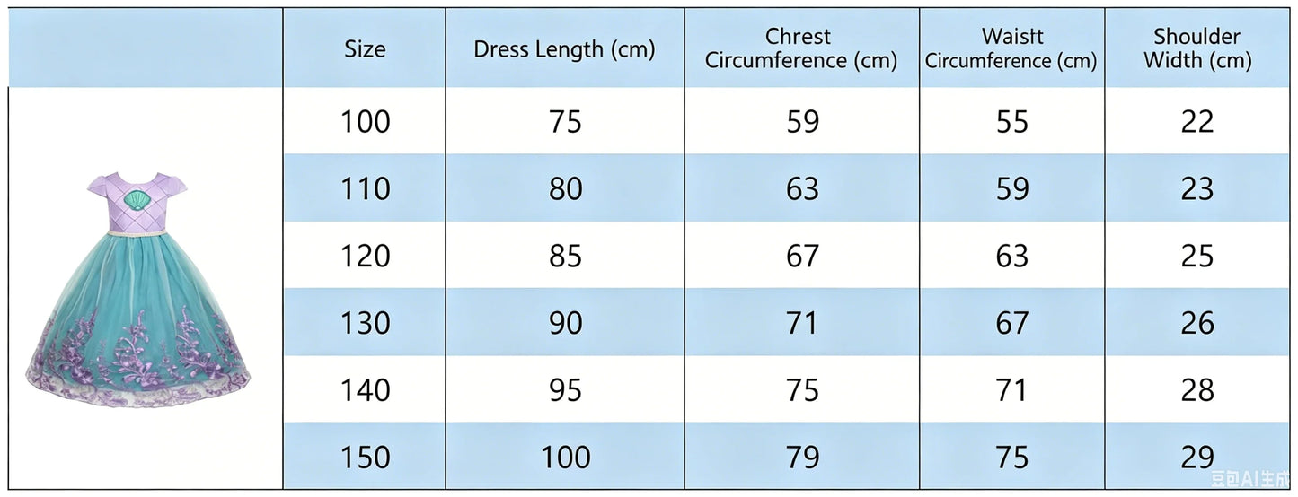Kids Princess Dress Variety Set for Girl Cosplay Halloween Birthday Party Costume Gown 2-8Y Vestido Girls Birthday Gifts