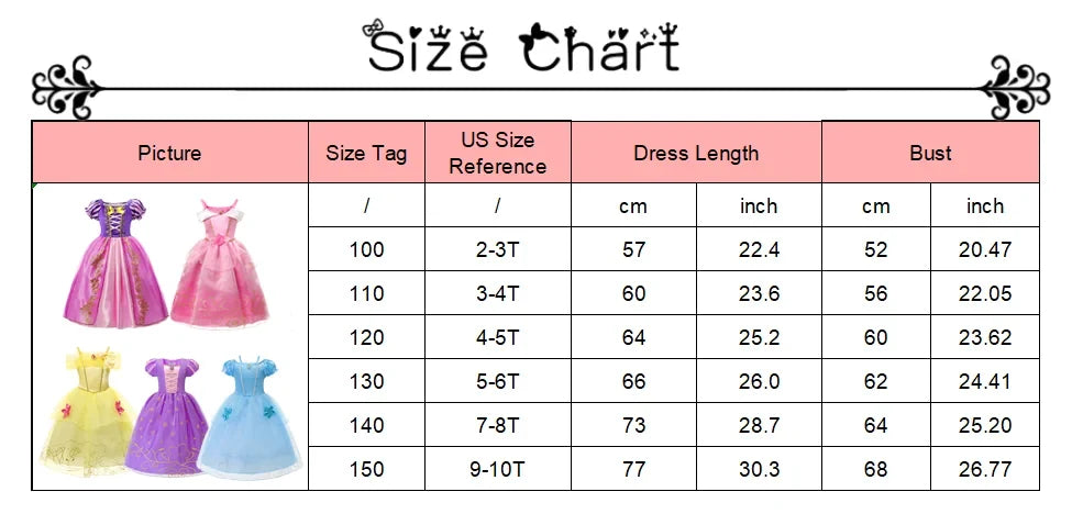Kids Princess Costume Children Elsa Anna Halloween Dress Girl Cinderella Snow White Dress Rapunzel Mermaid Pageant Disguise