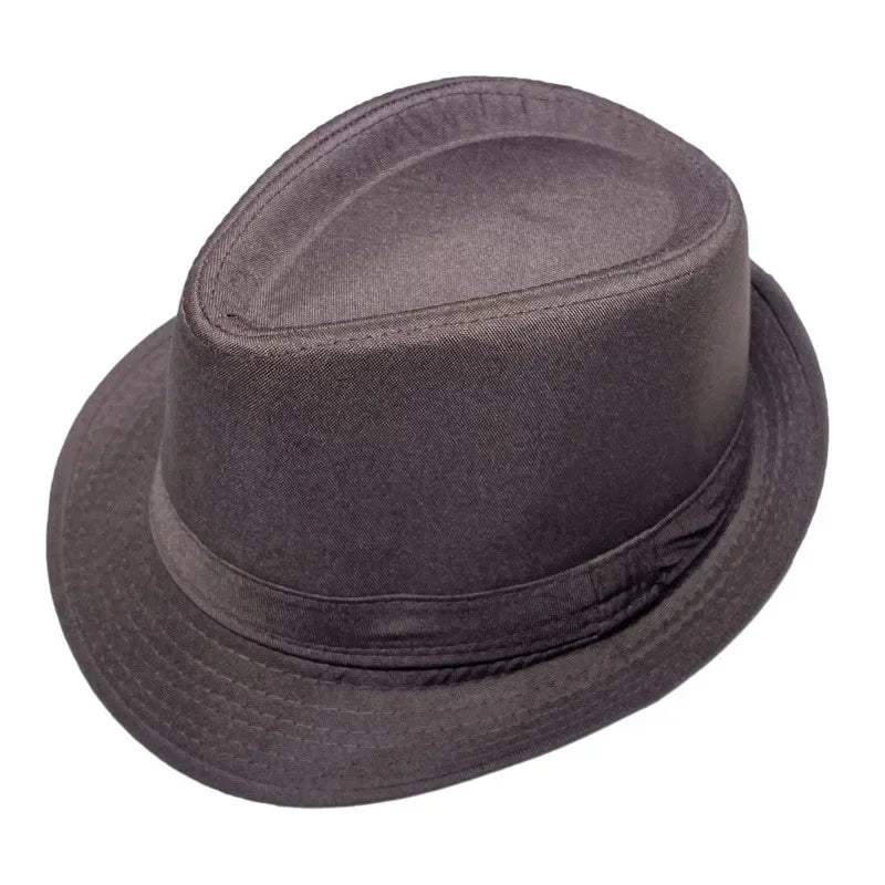 Summer Solid Bright Color Sun Hat British Jazz Hat Top Hat Men's Top Hat Winter Middle-aged and Elderly Jazz Warm Hat Fedora Hat