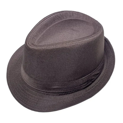 Summer Solid Bright Color Sun Hat British Jazz Hat Top Hat Men's Top Hat Winter Middle-aged and Elderly Jazz Warm Hat Fedora Hat