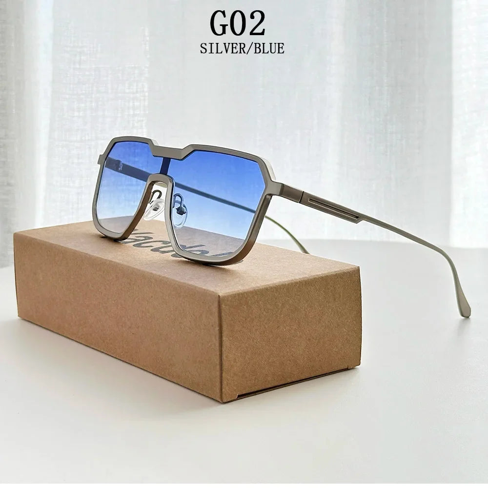Steampunk Sunglass Men One Pieces Vintage Sunglasses Women New Luxury Fashion Glasses Gafas De Sol Hombre Zonnebril Dropshipping