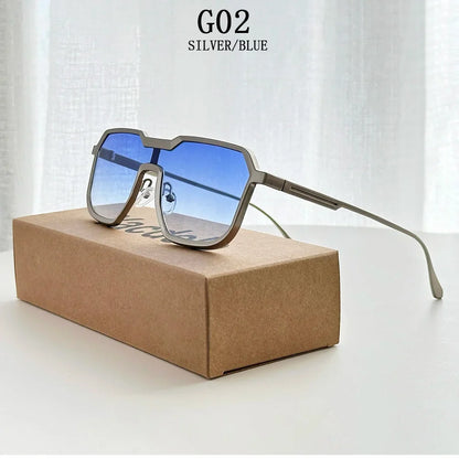 Steampunk Sunglass Men One Pieces Vintage Sunglasses Women New Luxury Fashion Glasses Gafas De Sol Hombre Zonnebril Dropshipping