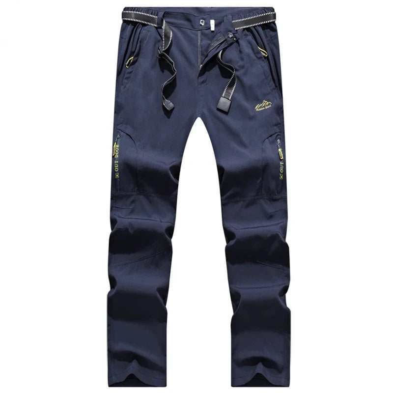 5XL Summer Quick Dry Hiking Pants Men Stretch Waterproof Tactical Pants Zipper Pockets Trousers Lightweight Fishing Pants