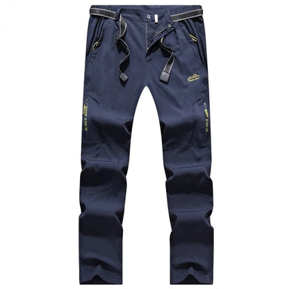 5XL Summer Quick Dry Hiking Pants Men Stretch Waterproof Tactical Pants Zipper Pockets Trousers Lightweight Fishing Pants
