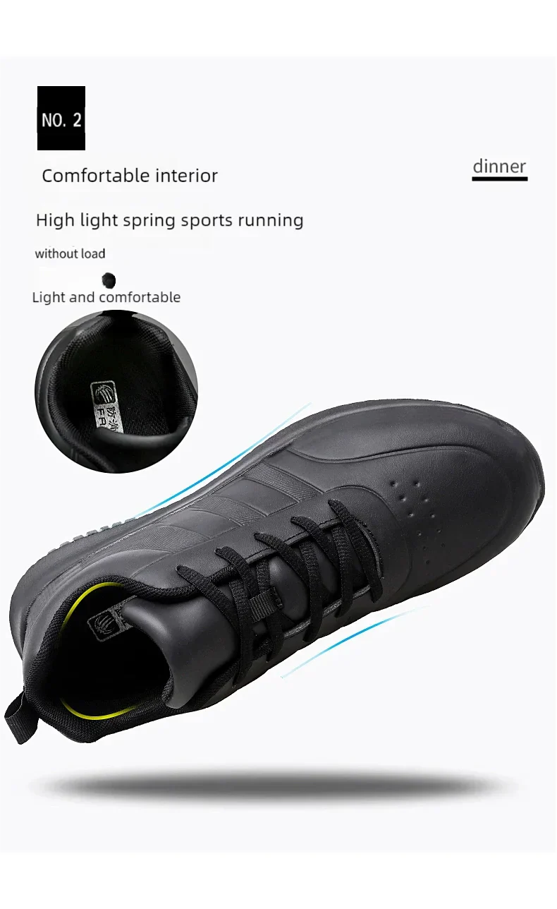 Chef shoes four season soft-sole anti-slip oil-proof waterproof portable kitchen work shoes fashion plus size casual men's shoes