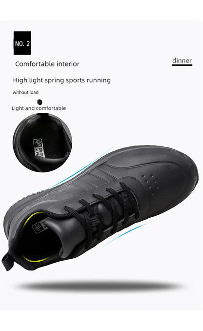 Chef shoes four season soft-sole anti-slip oil-proof waterproof portable kitchen work shoes fashion plus size casual men's shoes