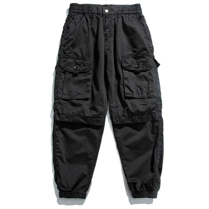 Korean Streetwear Tactical Cargo Pants Japanese Harajuku Casual Plus Size Harem Joggers Men Clothing Multi-Pocket Trousers Male