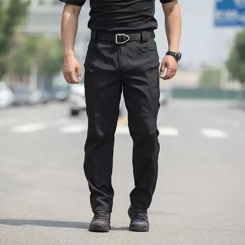 Men's Military Cargo Elastic Camping Hiking Trekking Climbing Outdoor Sports Trousers Spring Autumn Tactical Quick Dry Pants