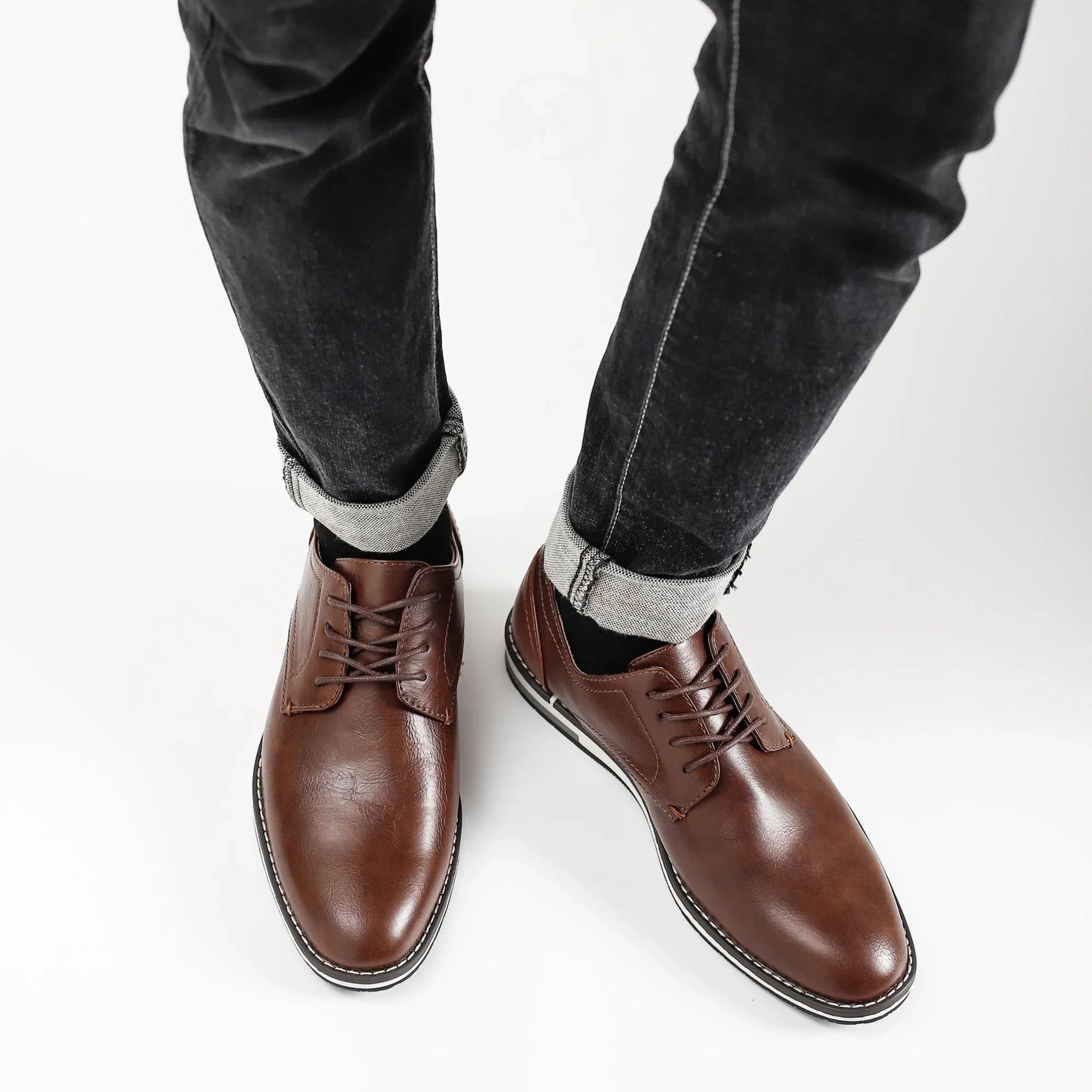 Leather loafer men fashion comfortable 2024 brand casual shoes men