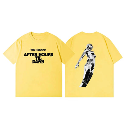 The Weeknd After Hours Til Dawn Tour 2026 Graphic T Shirts Harajuku Hip Hop Short Sleeve T-shirt Unisex Fashion Casual T-shirts