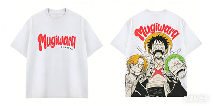 2026 One Piece Men's T-shirt Monkey D. Luffy Roronoa Zoro Sanji Anime Tee Summer and Spring Boy's Short Sleeves Parent-child Y2k