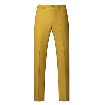 2026 New Men's Rose Red Trousers, Asian Size Blue Formal Pants, Black Pantalon Hombre.
