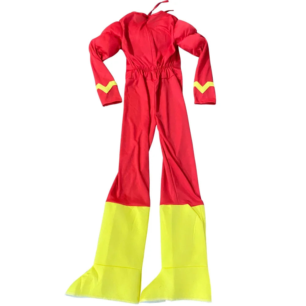 Halloween Superhero Set Flash Muscle Fancy Dress Unisex Fantasy Carnival Party Cosplay Costumes Fancy Dress Headgear Mask Sets