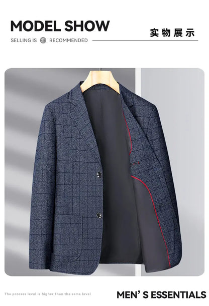 2025 Autumn Winter Woolen Suit Jacket for Men's Korean Slim Fit Casual Business Suit Jackets Social Office Blazers Men Clothing
