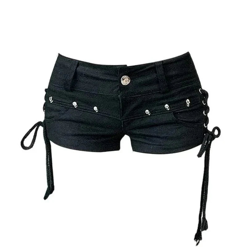 Y2k Vintage Streetwear Cargo Denim Shorts Women American Retro Harajuku Solid Loose Jeans Casual Pocket 2026 Summer Chic