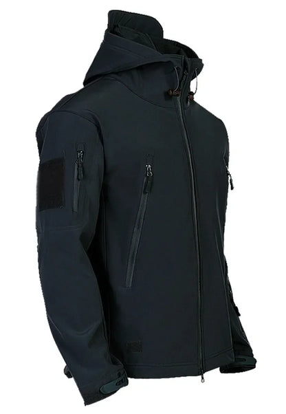 Motorcycle Shark Skin Soft Shell Jackets Men Tactical Windproof Waterproof jacket men Combat Jackets Mens Hooded Bomber Coats