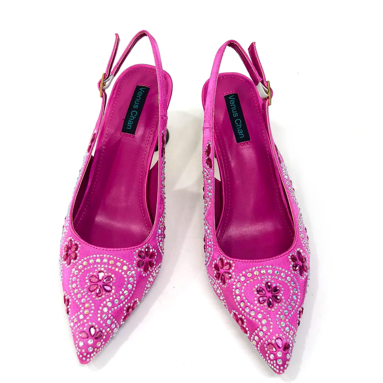 2024 Elegant Rhinestone Pointed-Toe Pumps With Matching Bag Set Large Capacity Bag for Women's Party High Heels