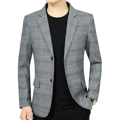 Brand 2026 Spring Stripe Suits Men 2 Button Autumn Business Elegant Man Jacket  Fashion New in Suits Blazers Men