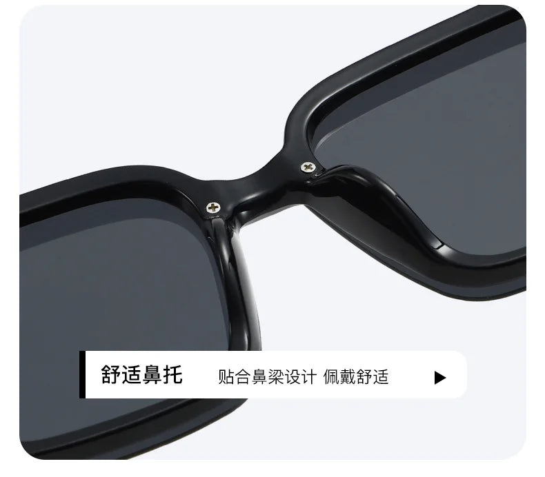 2026 New Luxury Square Sunglasses for Women Sun Glasses Oversized Frame UV400 Protection Trendy Shades for Driving Daily Wear