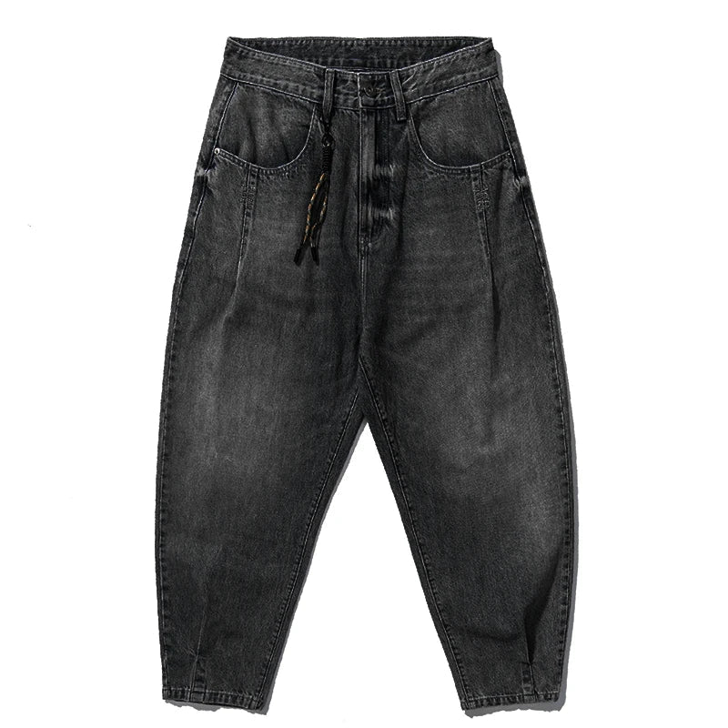 American Vintage High Quality Denim Cargo Pants Men Clothing Streetwear Loose Skate Jeans Harajuku Casual Harem Trousers Male