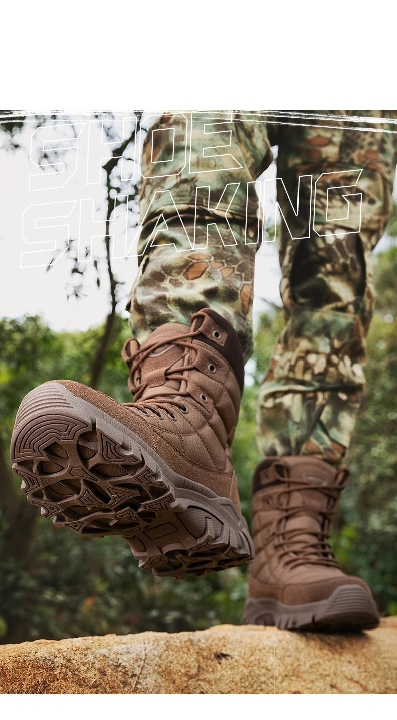 Men's Tactical Boots Ankle Outdoor Hiking Desert Boots Sports Climbing Shoes Military Work Waterproof Work Safety Hunting Shoes
