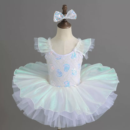 Children's Day Dance Dress Girl Ballet Princess Summer Dresses Girls Ballet Sequins Outfit Kids Clothes Vestidos Birthday Gift