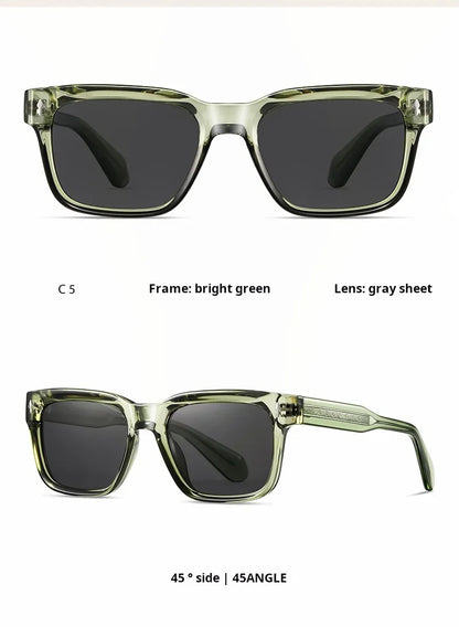 New Retro Square Polarized Men and Women Sunglasses Fashion Trend Big Size Driving Travel UV Protective Glasses