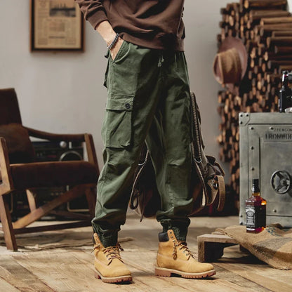 Joggers Cargo Pants Mens Casual Hip Hop Multi-Pocket Male Trousers Sweatpants Streetwear Techwear Tactical Khaki Pants BLW9106