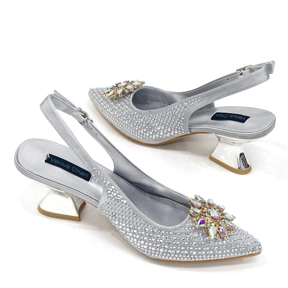 Elegant Women's Shoes and Bag Sets Wedding Party Bags and Shoes Comfortable Mid Heel Shoes Commuting Shoes for Women