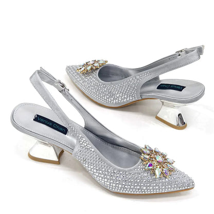 Elegant Women's Shoes and Bag Sets Wedding Party Bags and Shoes Comfortable Mid Heel Shoes Commuting Shoes for Women