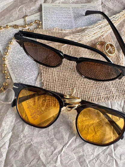 Cycling 6pcs Retro Women Men Small Oval Sun Glasses Fashion Shades Brand Colorful Design Sunglasses Female UV400 Unisex