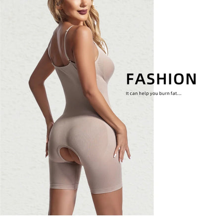 Bodysuit Shapewear Women Open Crotch Tummy Control Full Body Shaper Seamless Slimming Sheath Butt Lifter Abdomen Shapers Corset