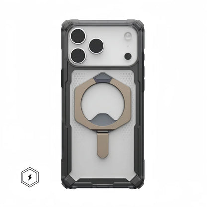 Transparent Military Shockproof Armor Phone Case For Iphone 17 Air 16 15 14 Plus 13 12 Pro Max Magnetic Holder Protective Cover