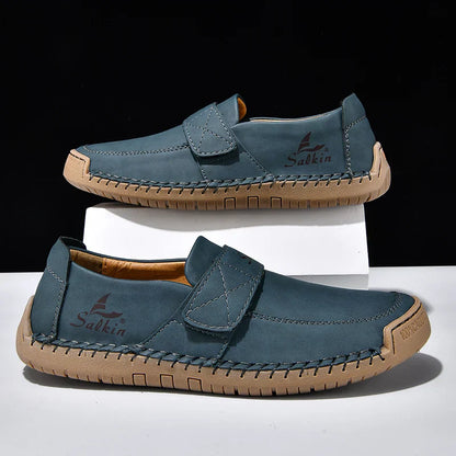 Men's Slip On Loafers Soft Leather Preppy Lightweight Breathable Driving Shoes Non Slip Daily Fashion Casual Outdoor Sneakers