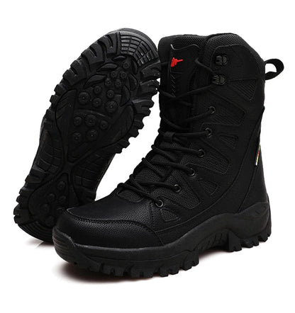 New Men Tactical Boots Waterproof Hunting Hiking Shoe Lace Up Desert Unisex Army Boot Male Women Brand Motorcycle Climbing Shoe