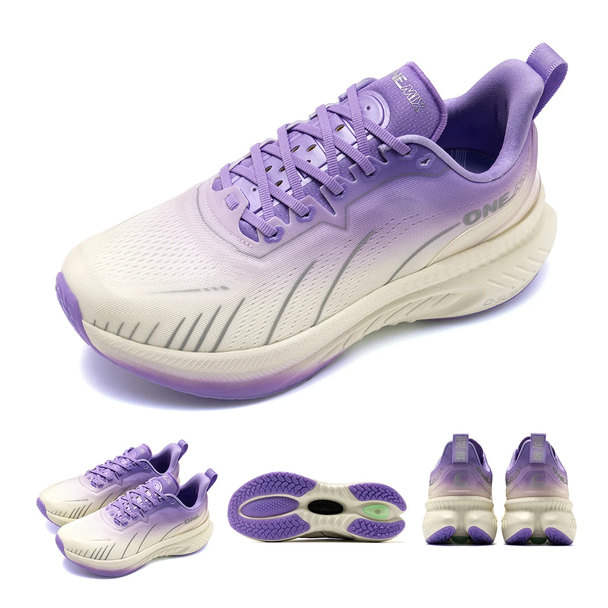 Bumper Elite Men Cushioning Running Shoes Heavy Duty Non-Slip Outdoor Athletic Sneakers Lace-Up Sport Shoes for Marathon