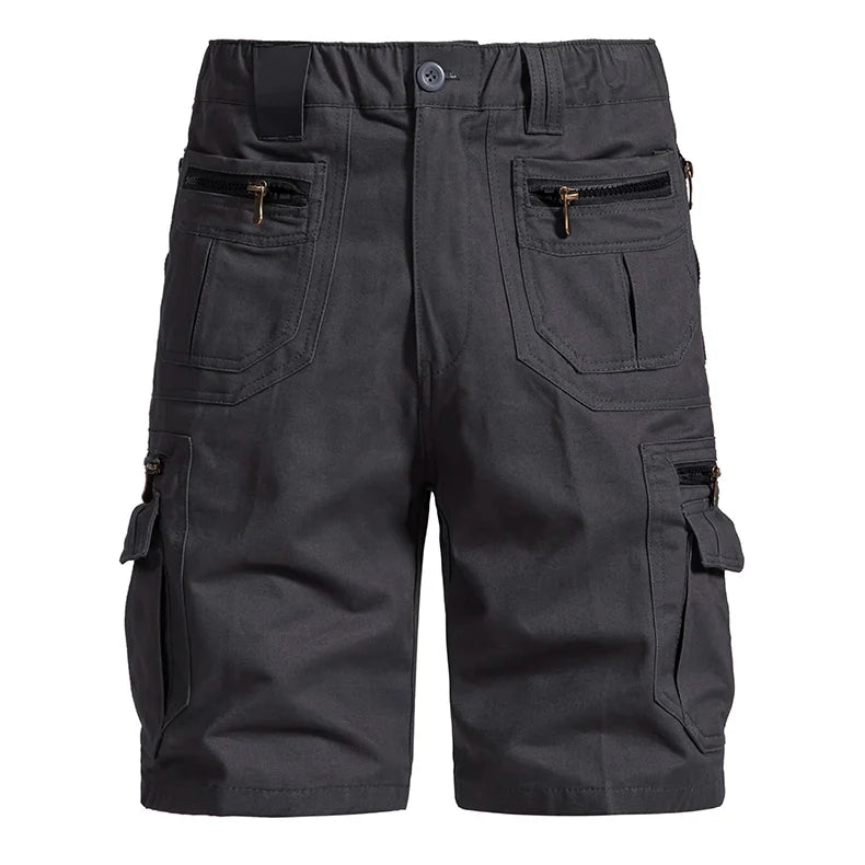 Men's Large Size Loose Casual Shorts Fashion Trendy Versatile Cotton Shorts Elastic Waist Summer Work Shorts