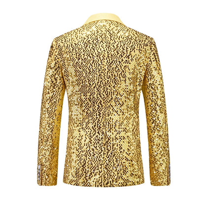 2026 New Men's Blue Sequin Suit Jacket, Silver Asian Fit Formal Dress Coat, Red Green Gold Black Long Sleeve Blazers. M-5XL 6XL