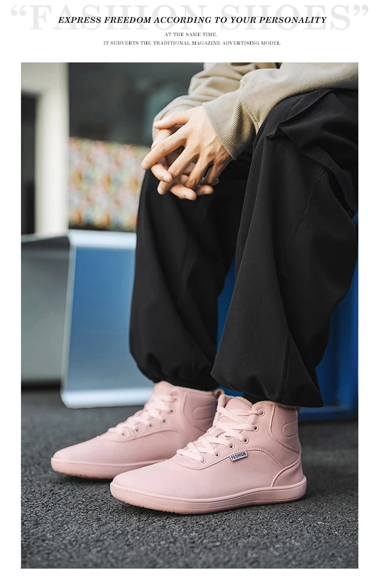 New Winter Booties Outdoor Waterproof Barefoot Boots For Men Ankle Boots Plush Warm Snow Shoes Non-slip Casual Sneakers Big Size