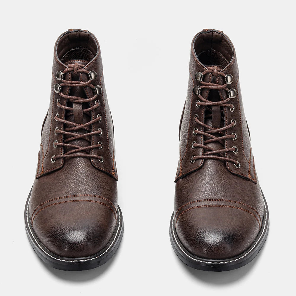 Classical Men Boots 2025 Fashion Comfortable Spring Leather Ankle Boots