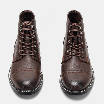 Classical Men Boots 2025 Fashion Comfortable Spring Leather Ankle Boots
