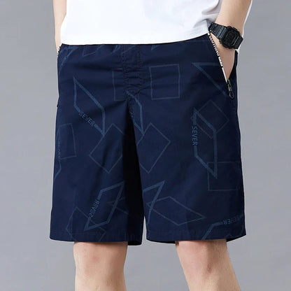 Big Men's Summer Shorts Cotton Knee Pants Golf Plaid Fashion Zipper Pocket Y2K Swim Beach Relaxed Fit Jogger Shorts