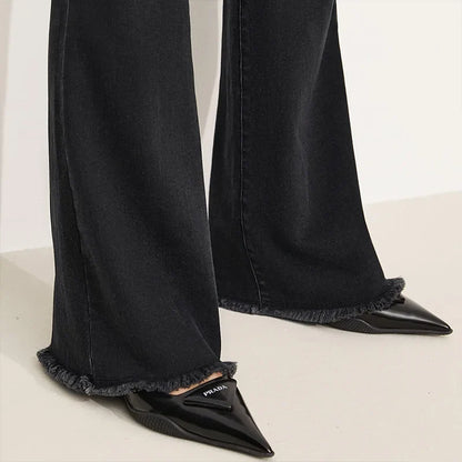 Jeans For Woman 2025 Winter New Slim-fit Warm Versatile Flared Pants Simple Commuter Casual Casual Woman Trousers 12344022