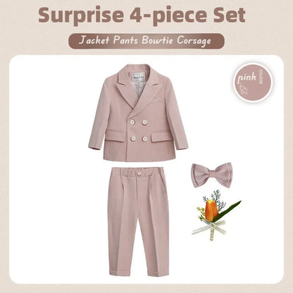 Fast Delivery Kids Stage Performance Blazer Suit, Baby Birthday Formal Ceremony & Little Boys Photography Suit
