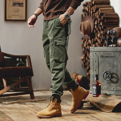 Joggers Cargo Pants Mens Casual Hip Hop Multi-Pocket Male Trousers Sweatpants Streetwear Techwear Tactical Khaki Pants BLW9106