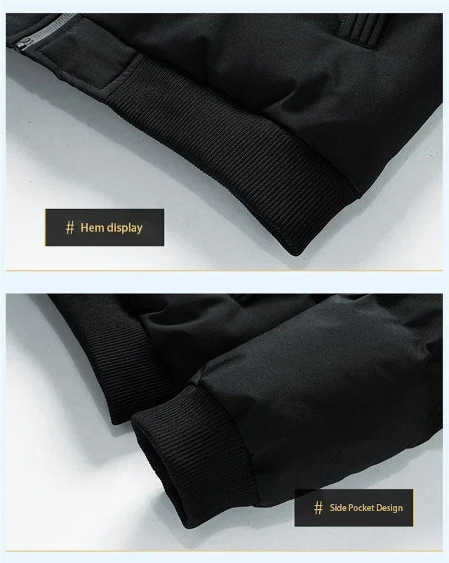 Men's Cotton Warm Jacket - 2025 Winter Fashion Trend - Short Warm Men's Jacket - Thick and Casual Warm Jacket - Men's Trench Coa