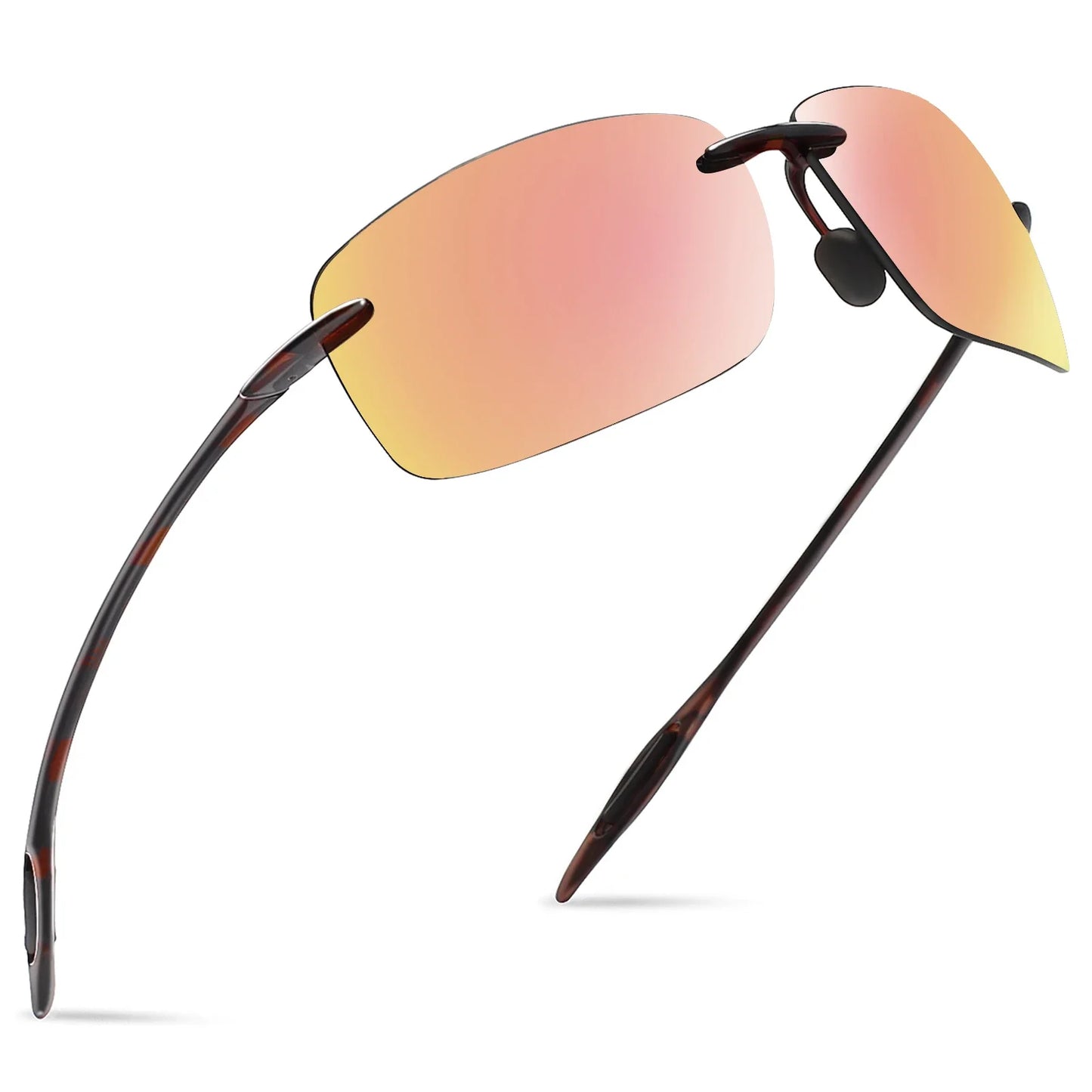 Sports Sunglasses for Men Women Tr90 Rimless Frame for Running Fishing Golf Driving MJ8009