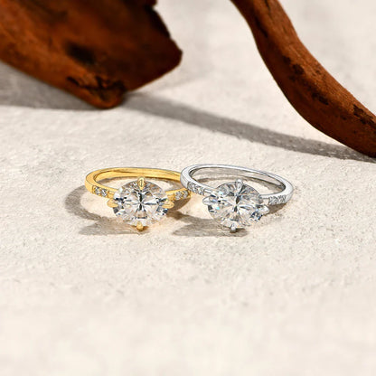 New Oval Cut 4.0CT Moissanite Rings for Women 925 Silver 18K Gold Plated Wedding Ring Exquisite Engagement Fine jewelry