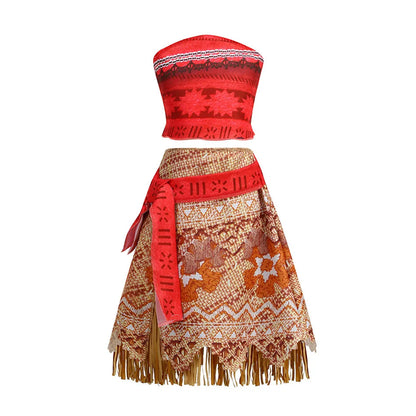 New Movie Moana 2 Girl Dress 2026 Halloween Party Ocean Adventure Costume Princess Clothes Children Vaiana Outfit Dress