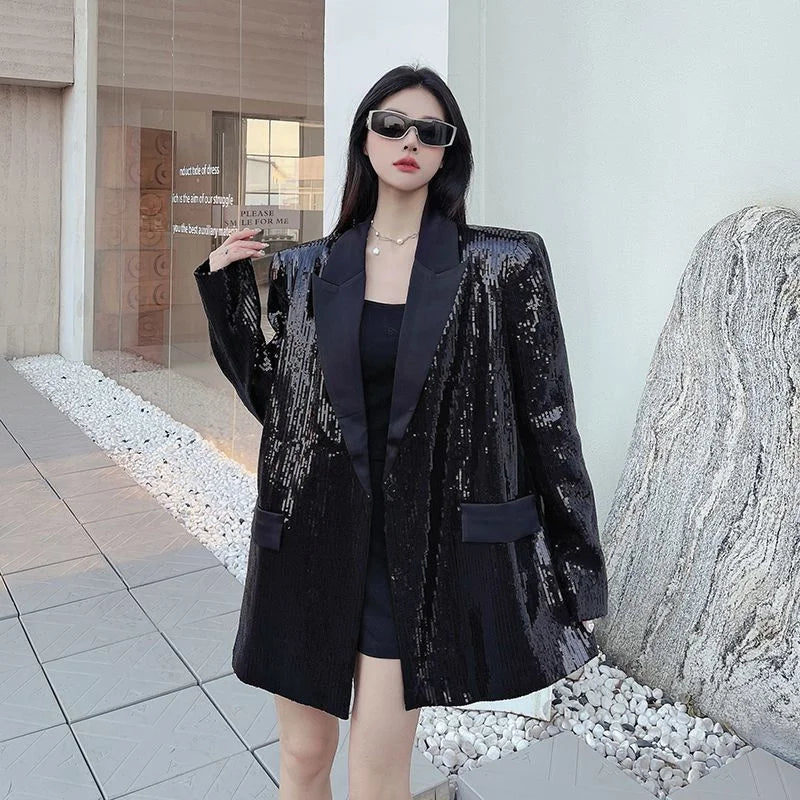 Fashion High-Quality Blazer Jacket Women 2026 New Autumn Long SleeveTemperament Casual  All-Match Ladies Suit Outerwear Tops
